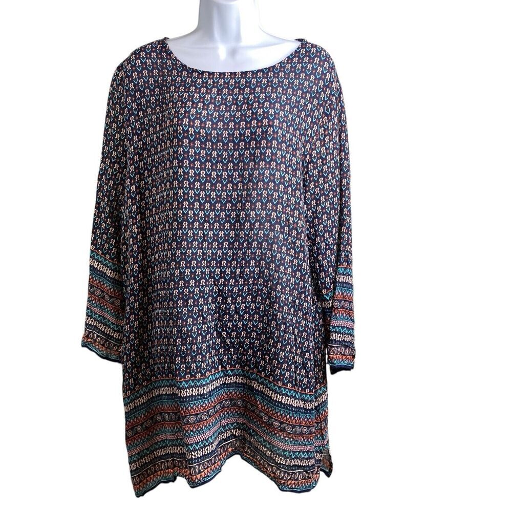 Ellen Orton Vermont Women's Tunic Top Size XL‎ Oversized Cottagecore Flowy Lagom